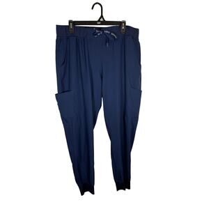 Med Couture Navy Jogger Scrub Pants Pockets XL